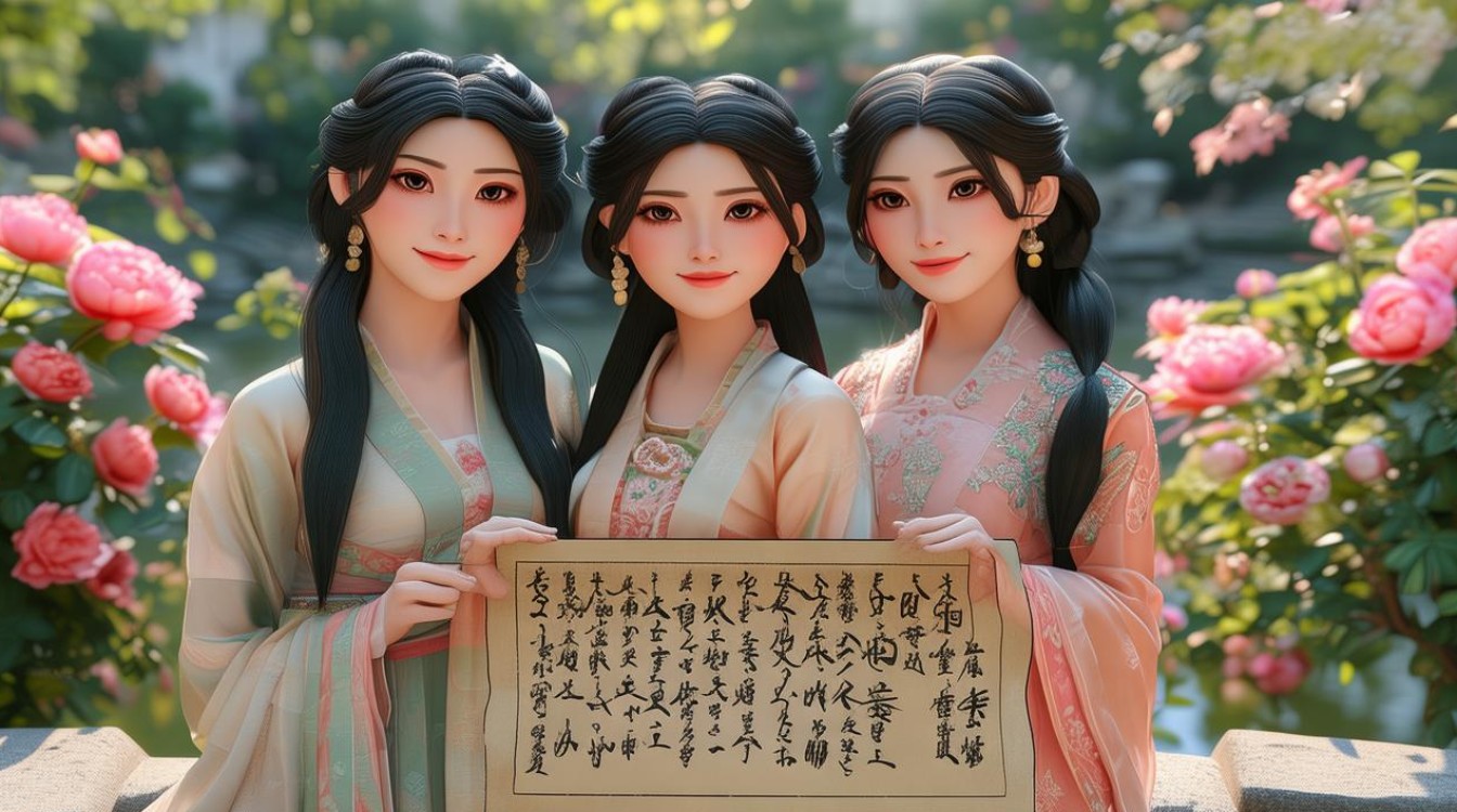 古风闺蜜网名简短三人