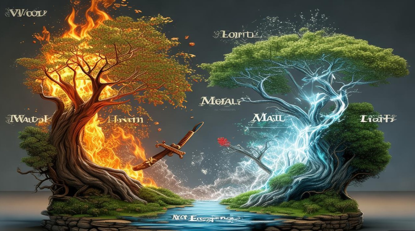 五行的相生相克图